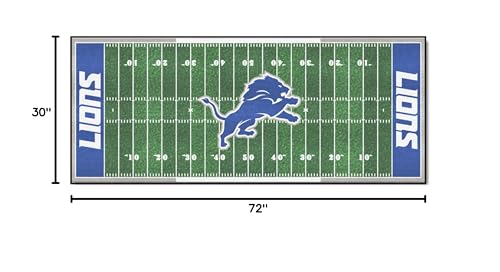 FANMATS 7351 Detroit Lions Field Runner Rug - 30in. x 72in.