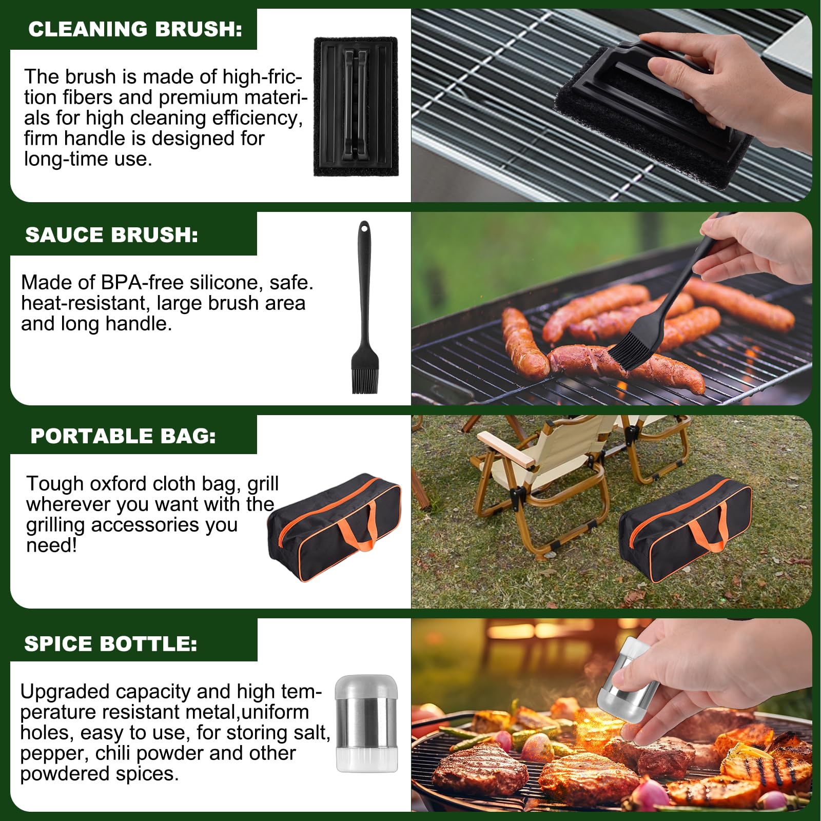 22PCS Blackstone Griddle Accessories, Flat Top Grill Accessories for Blackstone and Camp Chef, Griddle Spatula Set with Metal Spatula, Enlarged Spatulas, Basting Cover, Scraper for Outdoor Barbecue