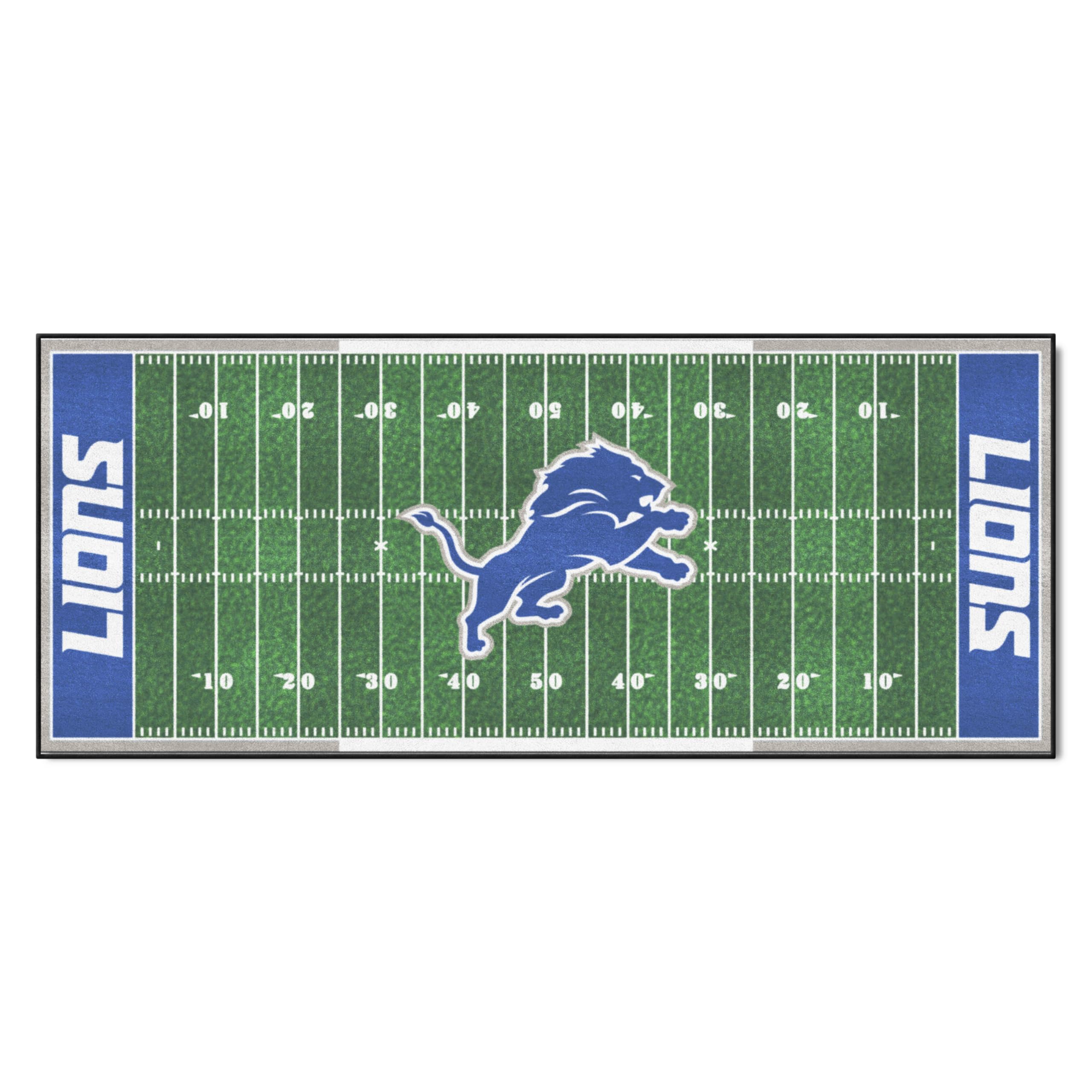 FANMATS 7351 Detroit Lions Field Runner Rug - 30in. x 72in.